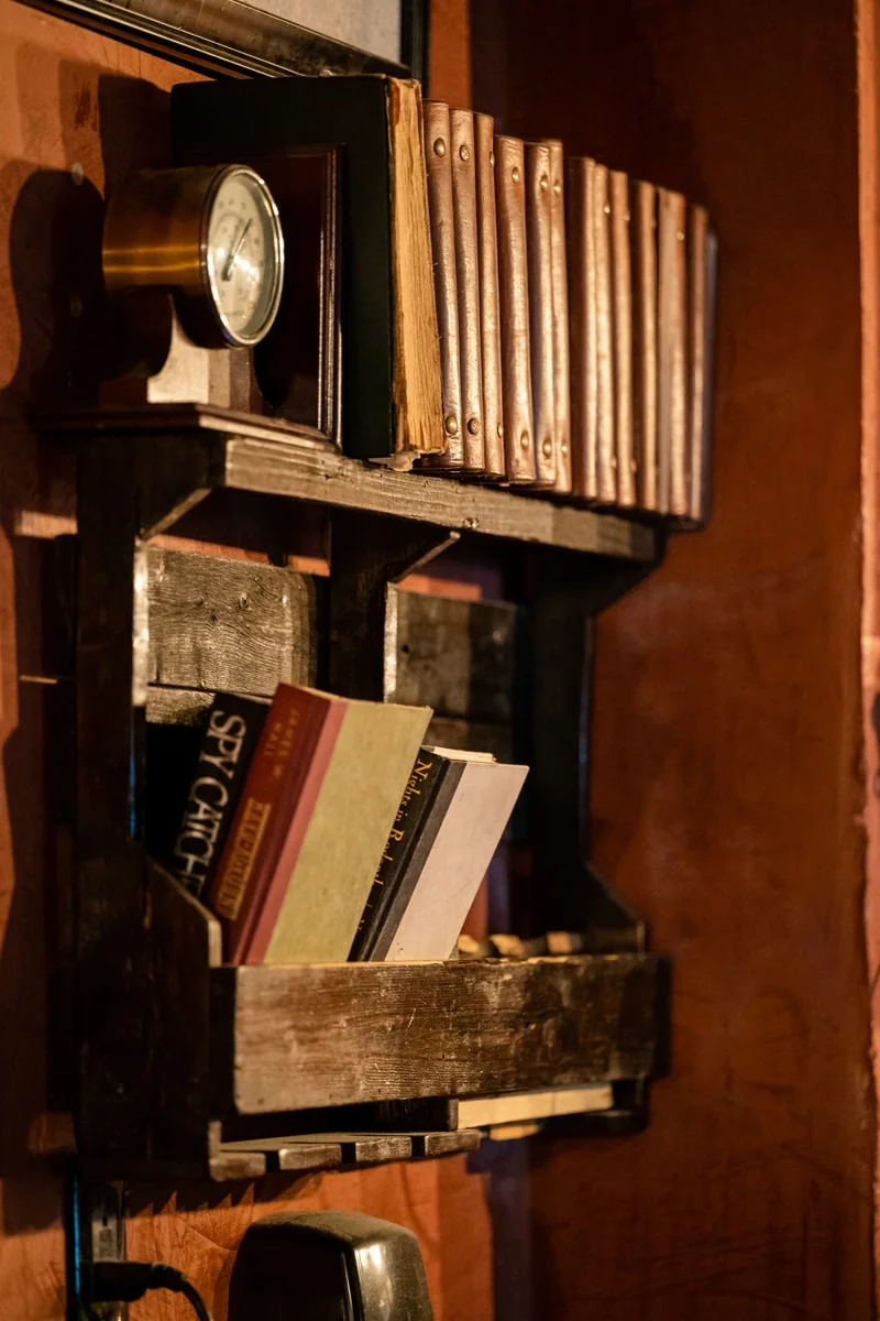 Inside the bookcase entrance